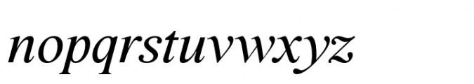 BD Megalona Italic Font LOWERCASE
