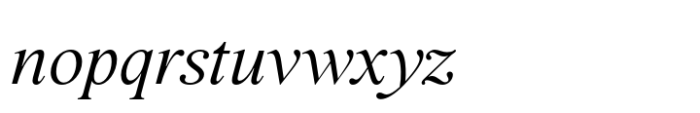 BD Megalona Light Italic Font LOWERCASE