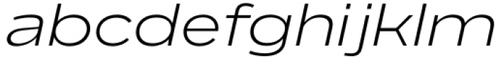 BD Megatoya Extended Light Italic Font LOWERCASE