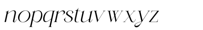 BD Serenity Italic Light Font LOWERCASE