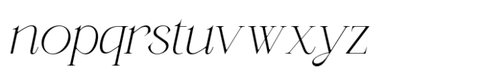 BD Serenity Italic Thin Font LOWERCASE