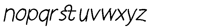 BDFlat BDflat Italic Font LOWERCASE