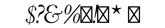 Bembo Mt Medium Italic Font OTHER CHARS