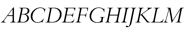 Bembo Mt Medium Italic Font UPPERCASE