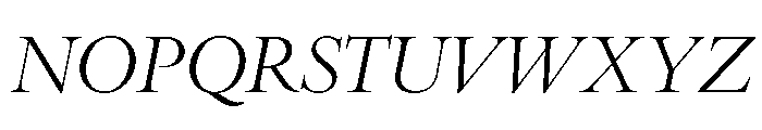 Bembo Mt Medium Italic Font UPPERCASE