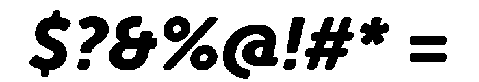 Berthold Block W1g Extra Bold Italic Font OTHER CHARS