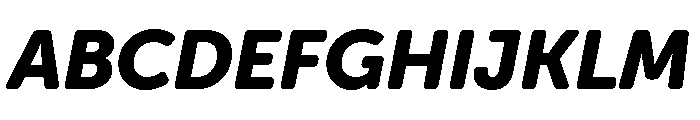 Berthold Block W1g Extra Bold Italic Font UPPERCASE