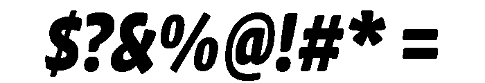 Berthold Block W1g Heavy Italic Font OTHER CHARS
