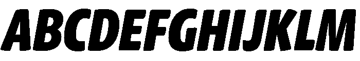 Berthold Block W1g Heavy Italic Font UPPERCASE