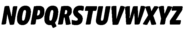 Berthold Block W1g Heavy Italic Font UPPERCASE