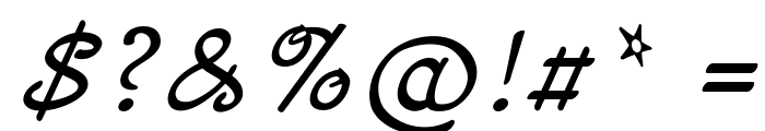 BellavoItalic Font OTHER CHARS