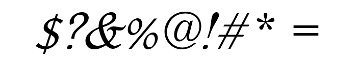 Benson-Light-Italic Font OTHER CHARS