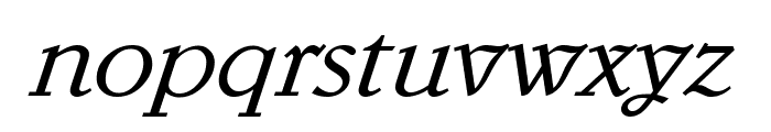 Benson-Light-Italic Font LOWERCASE