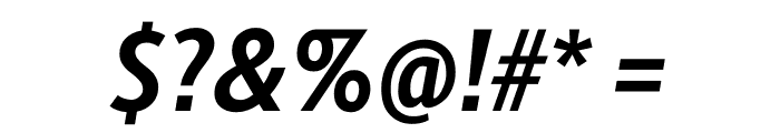 Berlingske Sans Condensed Bold Italic Font OTHER CHARS