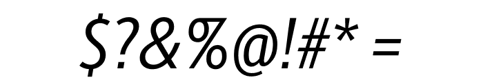 Berlingske Sans Condensed Italic Font OTHER CHARS