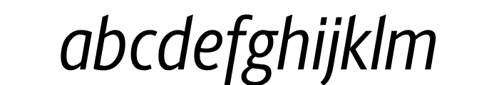 Berlingske Sans Condensed Italic Font LOWERCASE