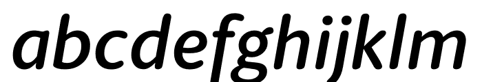 Berlingske Sans Round Demi Bold Italic Font LOWERCASE