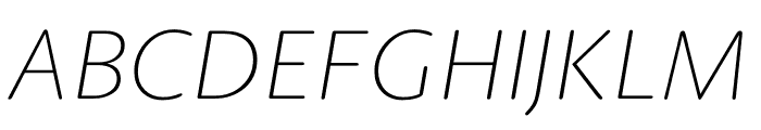Berlingske Sans Round Extra Light Italic Font UPPERCASE