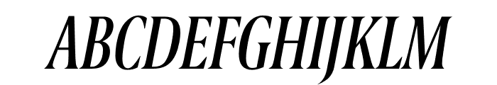 Berlingske Serif Extra condensed Italic Font UPPERCASE