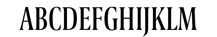 Berlingske Serif Extra condensed Regular Font UPPERCASE