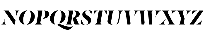 Berlingske Serif Stencil Black Italic Font UPPERCASE