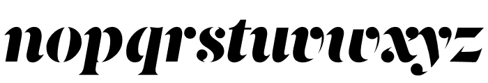 Berlingske Serif Stencil Black Italic Font LOWERCASE