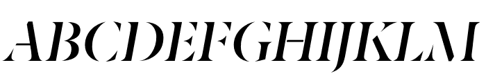 Berlingske Serif Stencil Demi Bold Italic Font UPPERCASE