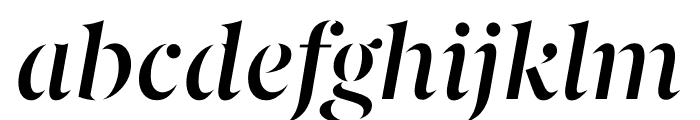 Berlingske Serif Stencil Demi Bold Italic Font LOWERCASE