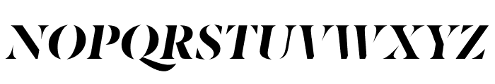 Berlingske Serif Stencil Extra Bold Italic Font UPPERCASE