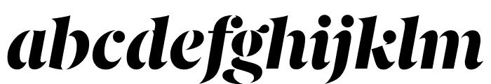 Berlingske Serif Stencil Extra Bold Italic Font LOWERCASE