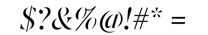 Berlingske Serif Stencil Italic Font OTHER CHARS
