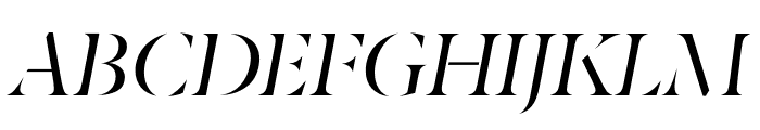 Berlingske Serif Stencil Italic Font UPPERCASE
