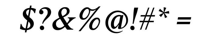 Berlingske Serif Text Medium Italic Font OTHER CHARS