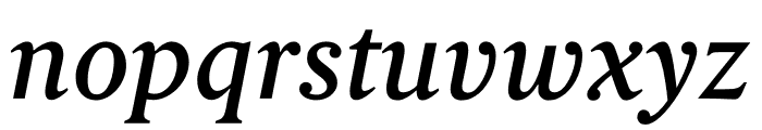 Berlingske Serif Text Medium Italic Font LOWERCASE