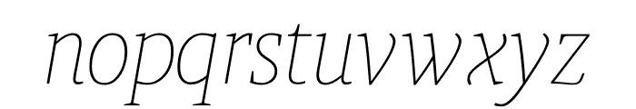 Berlingske Slab Condensed Thin Italic Font LOWERCASE