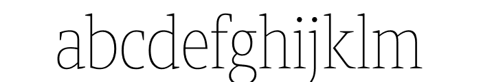 Berlingske Slab Condensed Thin Font LOWERCASE