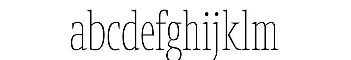 Berlingske Slab Extra condensed Thin Font LOWERCASE