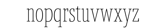 Berlingske Slab Extra condensed Thin Font LOWERCASE