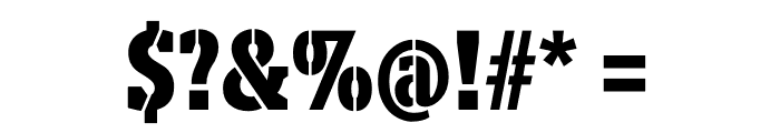 Berlingske Slab Stencil Extra Bold Font OTHER CHARS