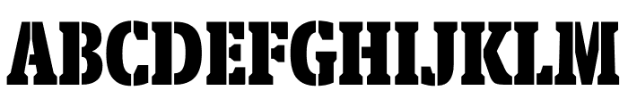 Berlingske Slab Stencil Extra Bold Font UPPERCASE