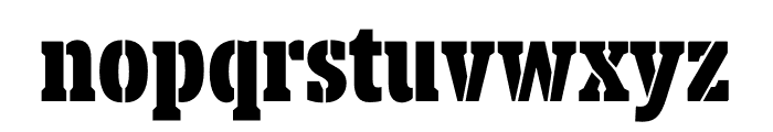 Berlingske Slab Stencil Extra Bold Font LOWERCASE