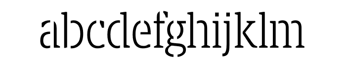 Berlingske Slab Stencil Light Font LOWERCASE