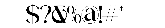 BESTIRA SERIF Regular Font OTHER CHARS