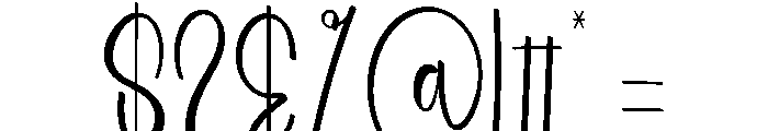 Beach Alphabet Font OTHER CHARS