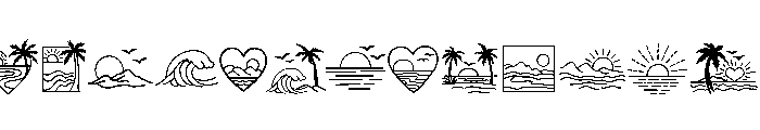 Beach Club Doodle FONT