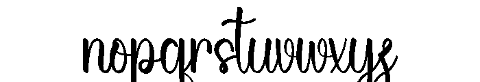 Beach Embroid Font LOWERCASE