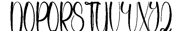 Beach Embroidery Font UPPERCASE