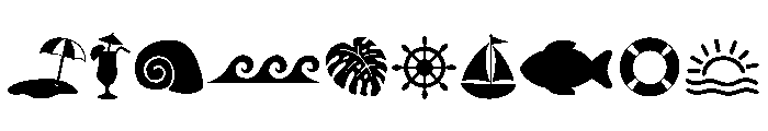 Beach Icon Collection Font OTHER CHARS