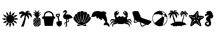 Beach Icon Collection FONT