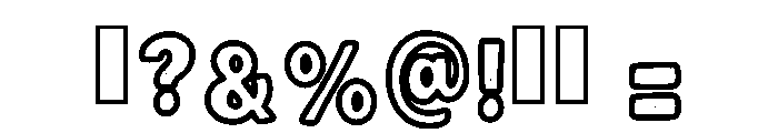 Beach Outline Regular Font OTHER CHARS